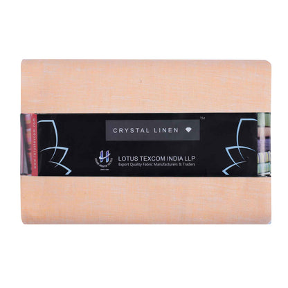 100% Linen, Yarn Dyed, Plain,Baby Orange, Men And Women, Unstitched Shirting Or Top Fabric