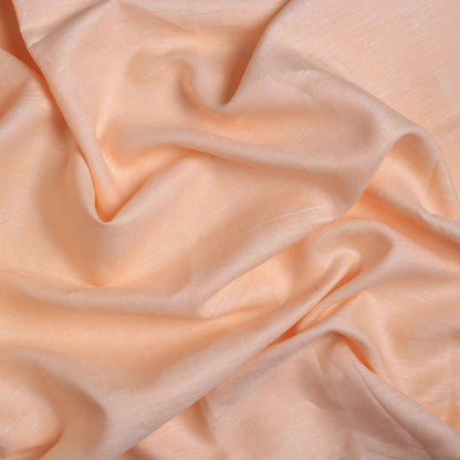100% Linen, Yarn Dyed, Plain,Baby Orange, Men And Women, Unstitched Shirting Or Top Fabric