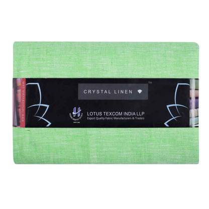 100% Linen, Yarn Dyed, Plain,Light P Green, Men And Women, Unstitched Shirting Or Top Fabric