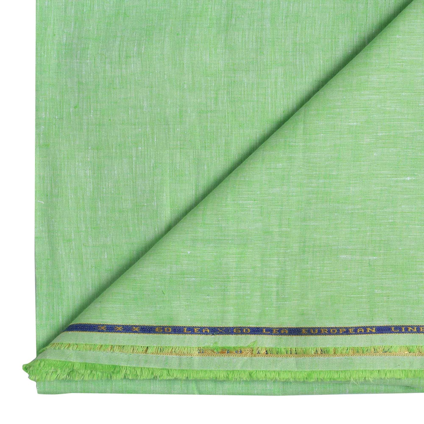 100% Linen, Yarn Dyed, Plain,Light P Green, Men And Women, Unstitched Shirting Or Top Fabric