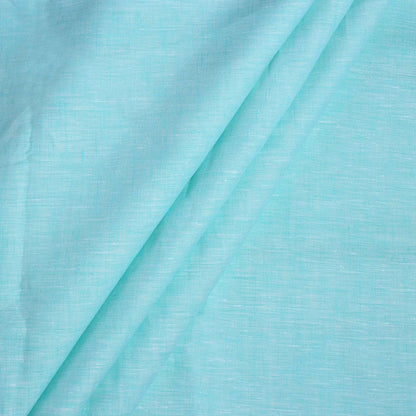 100% Linen, Yarn Dyed, Plain,Light Sky Blue, Men And Women, Unstitched Shirting Or Top Fabric
