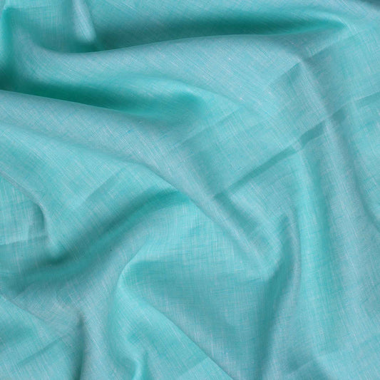 100% Linen, Yarn Dyed, Plain,Light Sky Blue, Men And Women, Unstitched Shirting Or Top Fabric