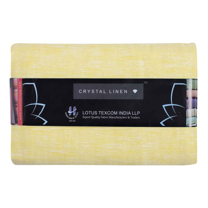 100% Linen, Yarn Dyed, Plain,Yellow Light, Men And Women, Unstitched Shirting Or Top Fabric